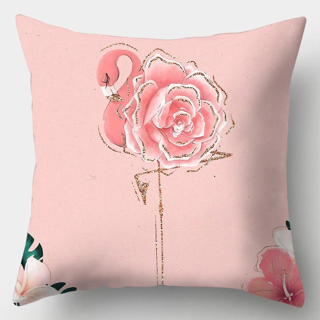 Наволочка с тропическим принтом фламинго, квадратная наволочка для дивана из персиковой кожи, наволочка для домашнего декора