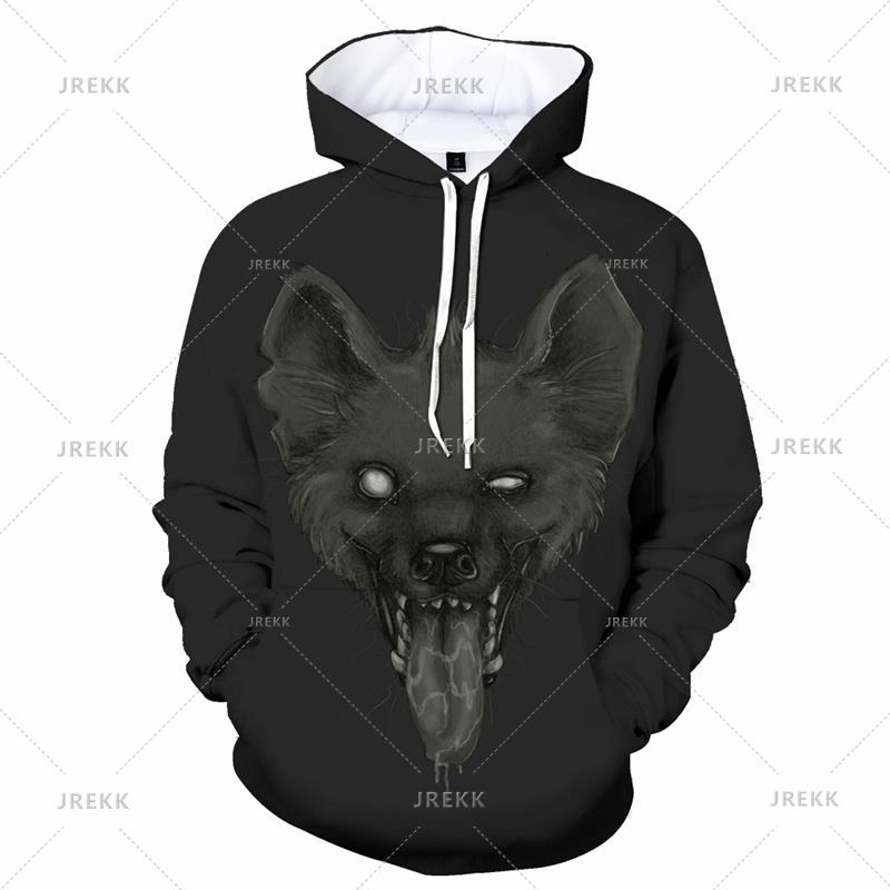 Толстовки с капюшоном с принтом «Гиена» в виде мультяшной гиены, повседневные, с изображением животных, для отдыха, женские толстовки с капюшоном, с длинным рукавом, детская и мужская одежда