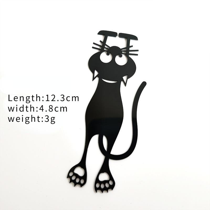 Kawaii закладки с черным котом для книг, 3D стерео закладки с животными для студентов, подарки учителю, канцелярские принадлежности