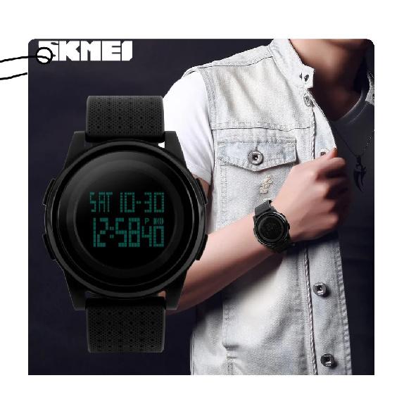 Men's Ultra-Slim Digital Sport Wristwatch SKMEI Model 1206 Best Sport Alarm 5ATM Relojes