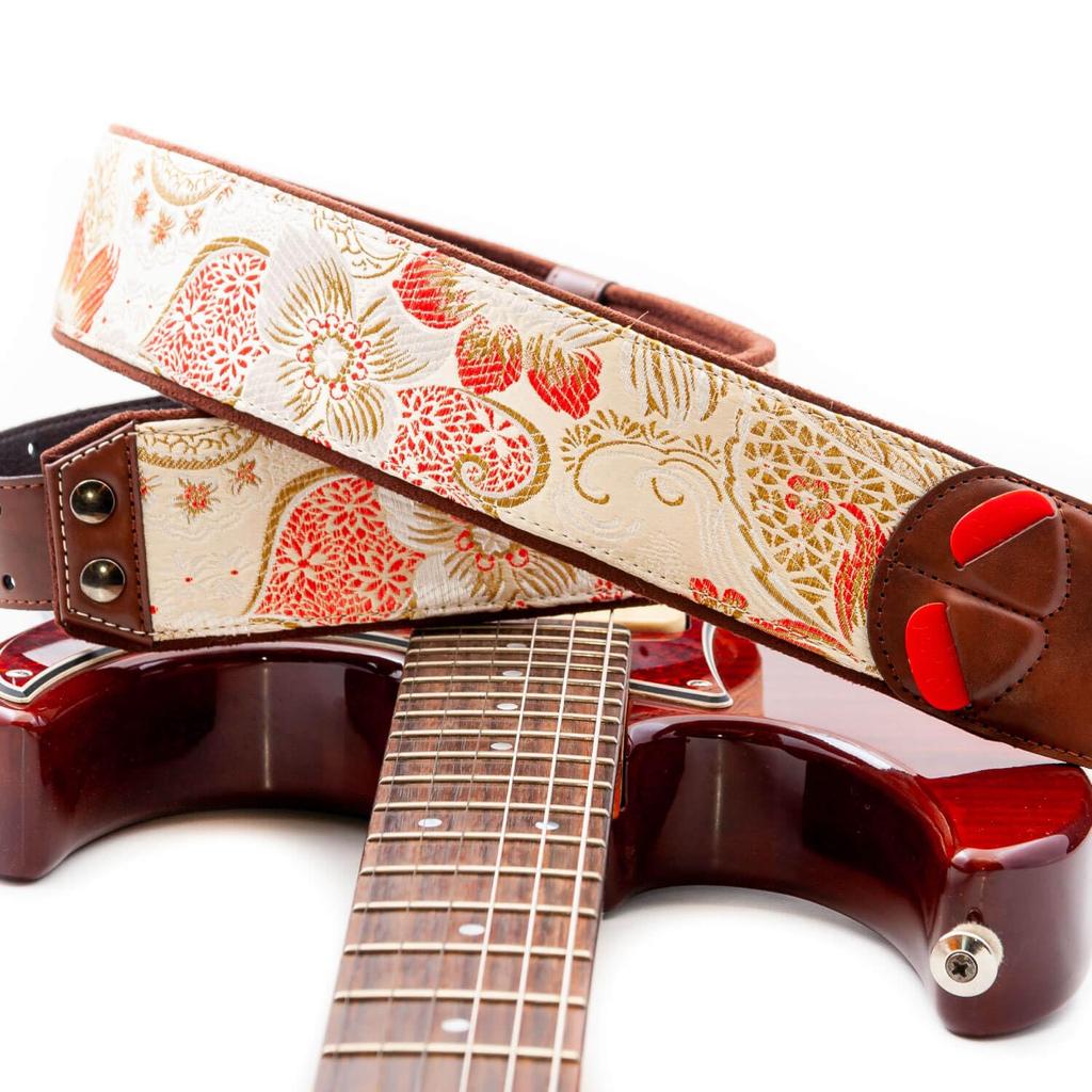 Straps 6cm Hokkaido Beige RightOn! Guitar/Bass Strap, Wide, 100-150cm,