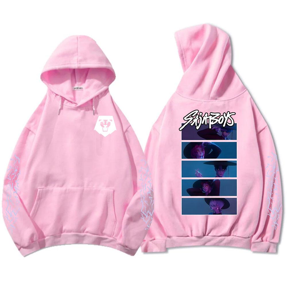 K-pop Охотники на демонов Saja Boys Светящаяся в темноте Толстовка с длинным рукавом Модная толстовка Повседневная с принтом фильма Унисекс