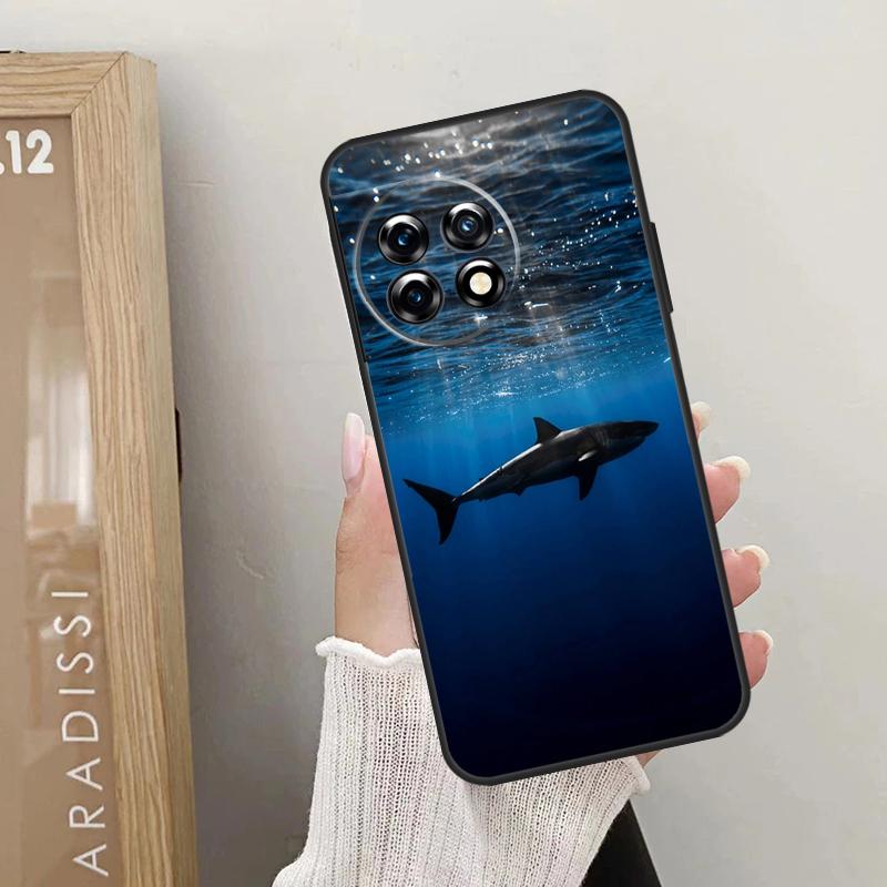 Shark Ocean Fish Case For OnePlus 10T 10R 12R 9R 8T 12 11 9 10 Pro Nord CE 2 3 Lite CE4 2T N10 N20 N30 Cover