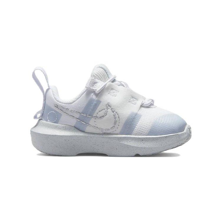 Nike Кроссовки для малышей с защитой от кратерных ударов, нескользящей подошвой, устойчивостью к истиранию, низкие, Бело-голубые, Baby DB3553-102