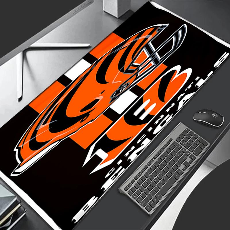Cincinnati Bengals LOGO Theme Premium Non-slip Mouse Pad with Stitched Edges,Durable Rubber Material,for Desktop & Gaming Great Gifts