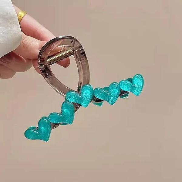 Сладкий желейный цвет, заколка для волос в форме сердца, когти, хвостик для девочек, заколка для волос, женские головные уборы