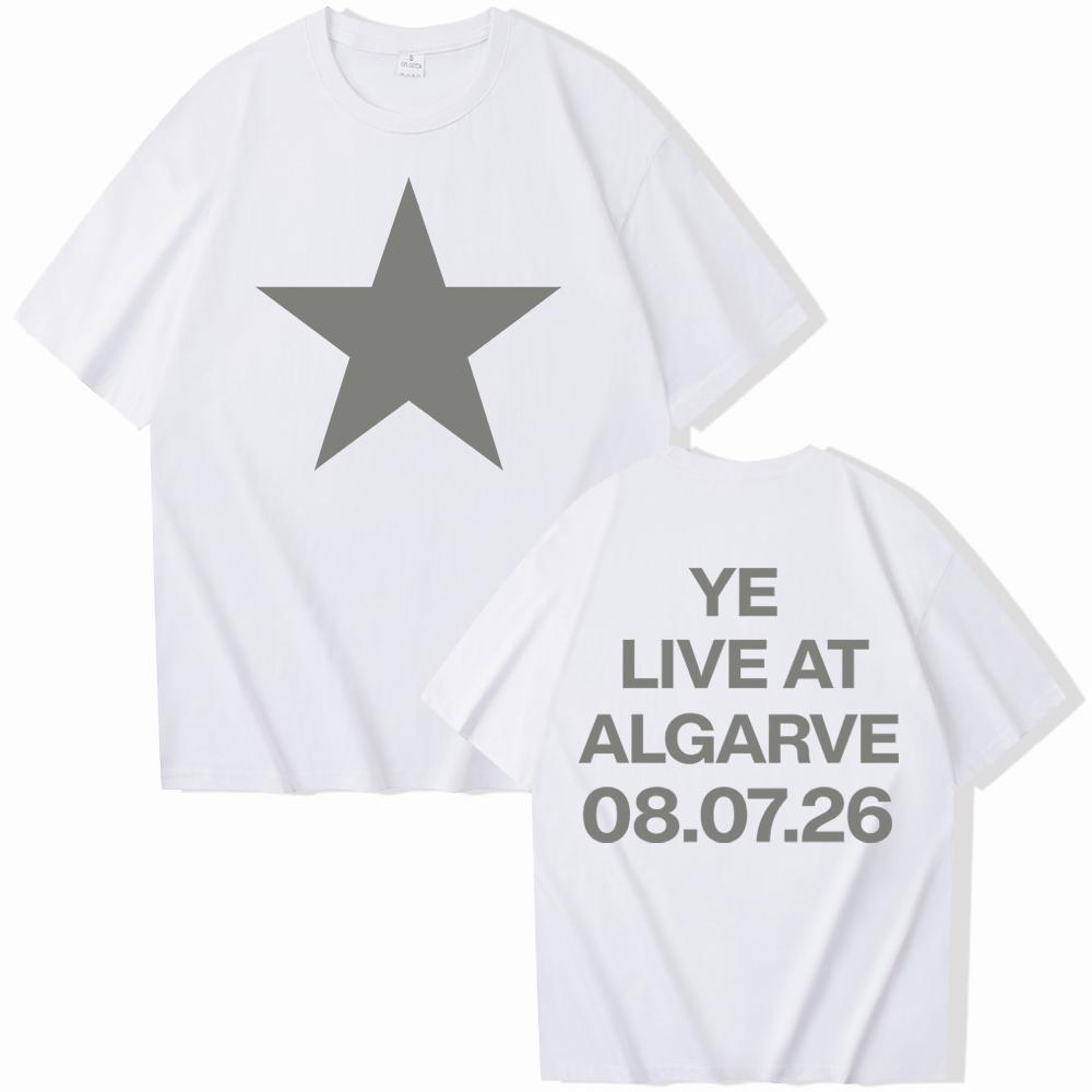 Kanye West Live in Estadio Metropolitano Algarve Tshirt Unisex Women Harajuku Streetwear Short Sleeve Yk Shirt