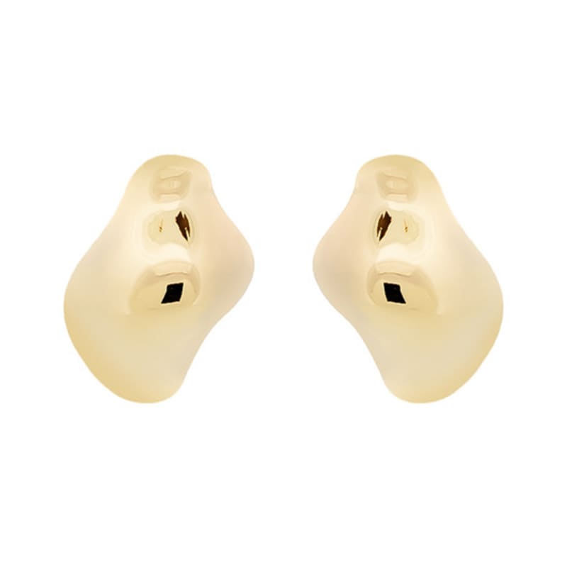 Invisible collage LEMON CURVE EARRING_GOLD