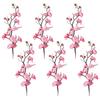 6pcs Plum Blossom Cake Decoration Flower Cupcake Toppers For Birthday Wedding Party Festival Dessert Ornament Cake Pick Pastry