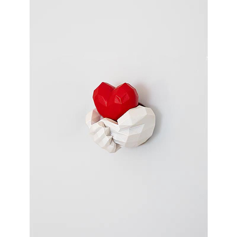 Любовь Магнит на холодильник Держащий Любовь Геометрическая Поверхность Наклейки на холодильник Персонализированные Украшения для холодильника Po Wall