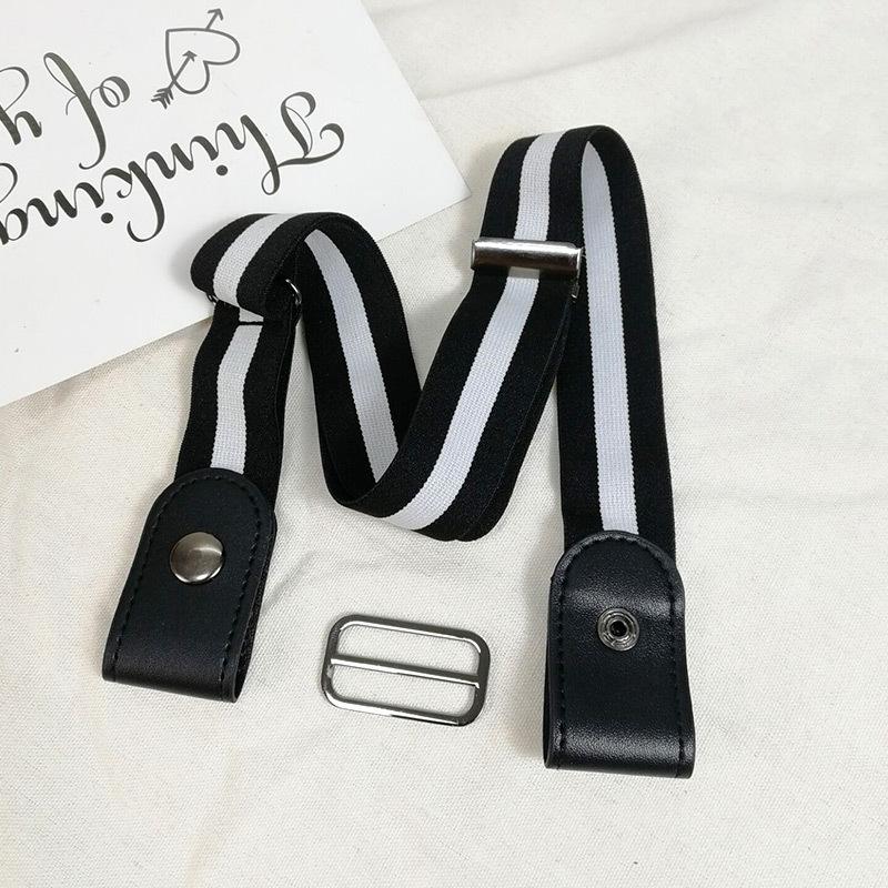 Невидимый ленивый пояс женский эластичный джинсовый ремень простой высокая плотность тянется как растягивающаяся пряжка бесплатно