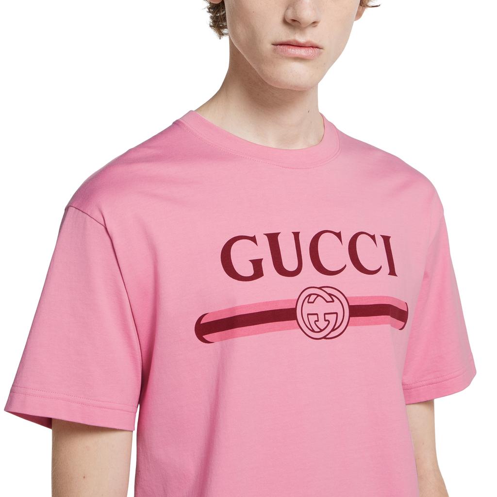 GUCCI Logo Printed Jersey T Shirt 796395-XJHDH-5139