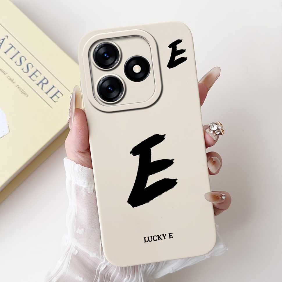 For Realme Note 50 Case RMX3834 Cute A-Z Letters Cover Soft Silicone Casing For Realme Note 50 Note50 Fundas Capa