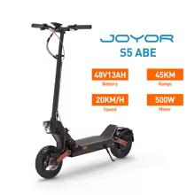 JOYOR S5 ABE Electric Scooter 500W 48V13Ah 45km Range 10" Tires Dual Suspension Disc Brake Foldable EU Stock