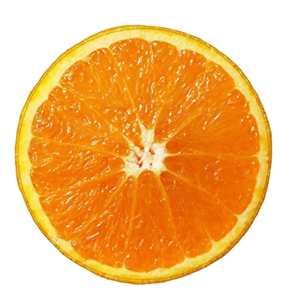 Круглый ковер с 3D-принтом фруктов, коврик для ванной, гостиной, спальни, декор, нескользящие коврики для прихожей, кухонный коврик