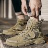 Модные мужские ботинки Модные камуфляжные ботинки Нескользящие ботинки Desert Boot Дышащие парусиновые ботильоны для мужчин Ботинки на платформе со шнуровкой Botas2024