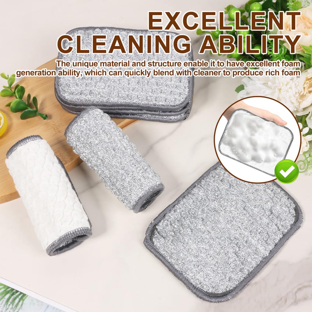 50 шт. Кухонная губка-скребок Проволочная салфетка для посуды Двусторонняя металлическая чистящая салфетка Многоразовая Не царапающая проволочная салфетка для кухонных раковин