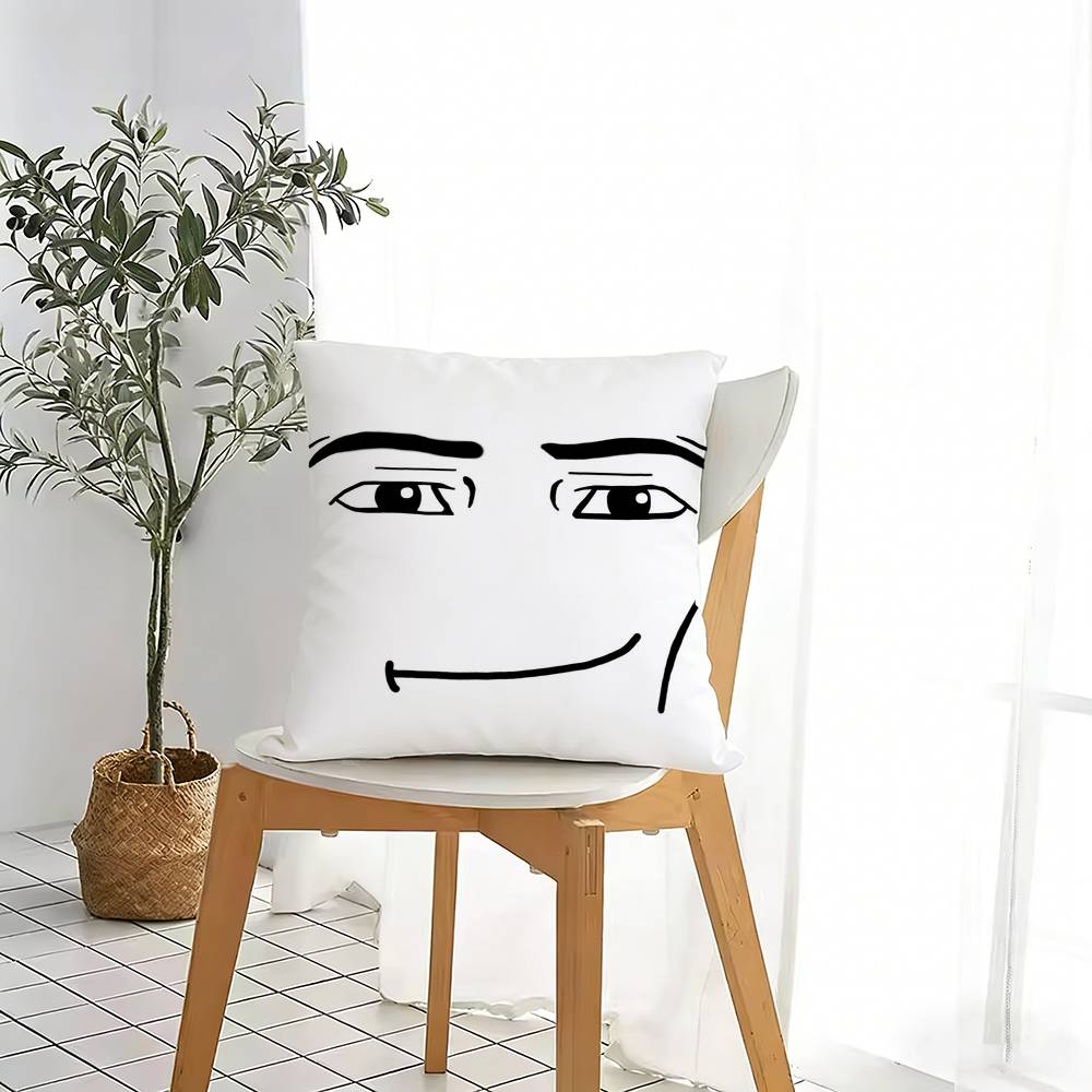 Creative Funny Man Face Pillow Case Pattern Printed Pillowcase For Living Room Sofa Cushion Cover