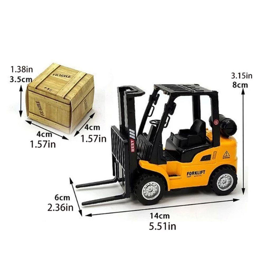 Car Play Toy Vehicle Set Toy Vehicle Construction Vehicles Die-Lite Model Forklift Friction Toy Pallet Interactive Toy