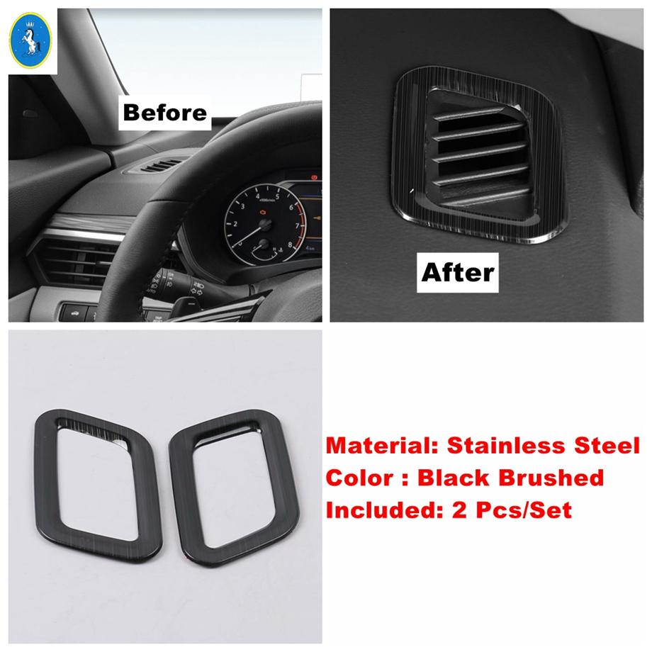 Black Brushed Glass Lift / Dashboard Air AC / Glove Storage Box Decor Accessories Cover TrimFor Nissan Teana Altima -