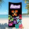 Customizable personalized beach towels Smiling Critters themed designs.Suitable for the beach, yoga, sports;ideal as beach accessories