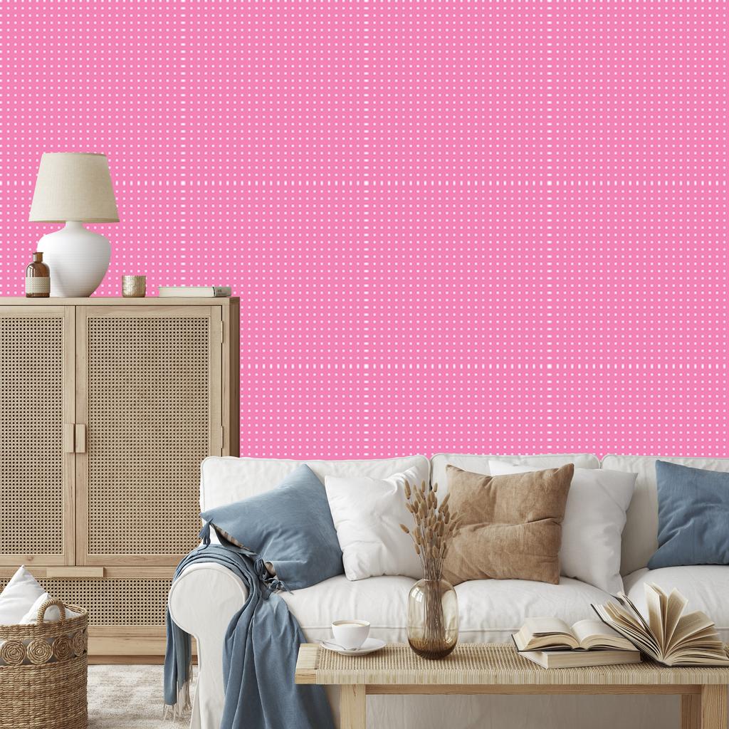 Powder pink dots wallpaper, powder pink center 50x1000
