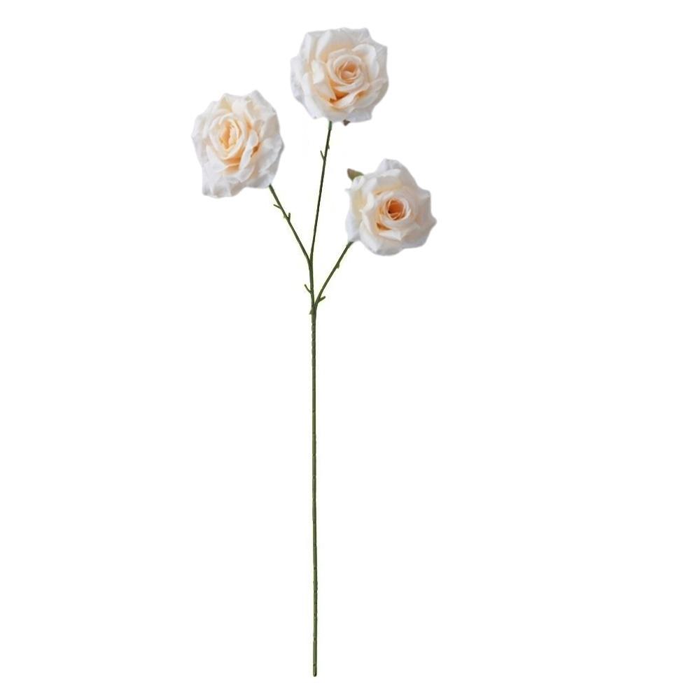 Высококачественный букет из 3 искусственных роз Винтажные шелковые розы Имитация цветов Мягкий свадебный букет Подарок на День святого Валентина