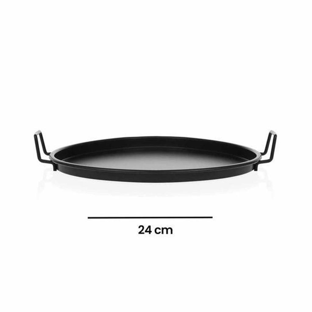 Evstyle Мини-металлический поднос, черный, 24 см