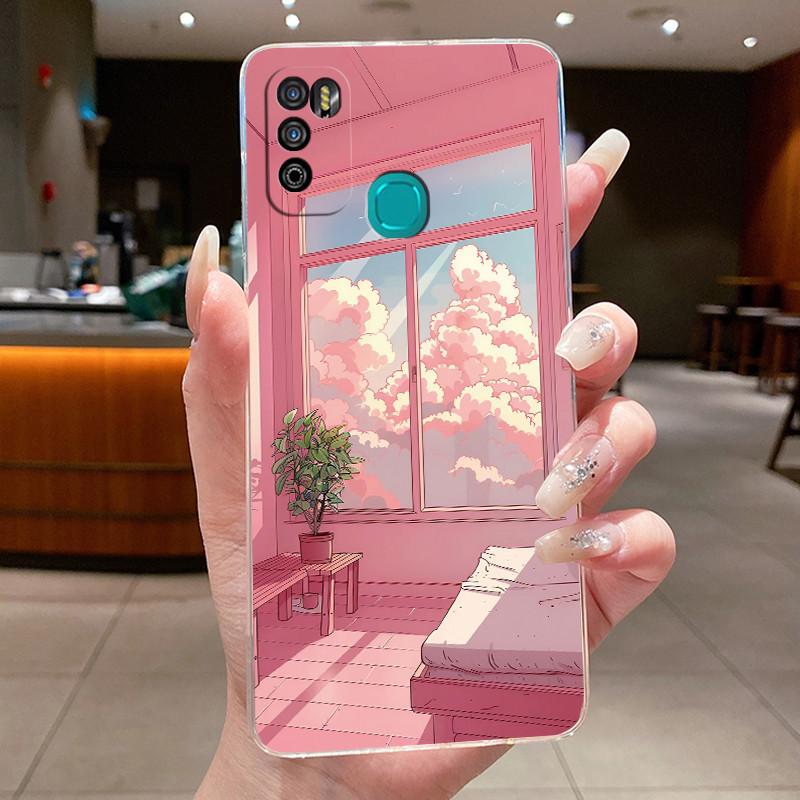 Для Infinix Hot 9 Play Задняя крышка X680 X680B X680C Эстетичный Милый Крутой Чехол для Телефона Мальчиков Девочек Мягкий Силикон Прозрачный Корпус