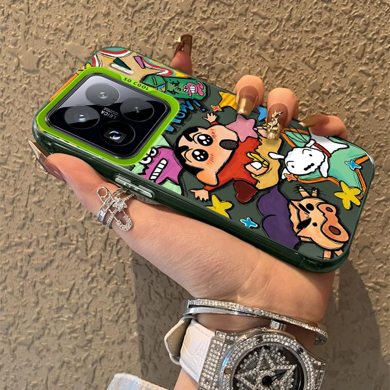 Cartoon C-Crayon Shin-chans Hard Case for Xiaomi Mi 15 14 14T 13 13T 12 12T 12X 12S 11 Lite POCO F6 F5 X6 X5 M6 Pro 5G 4G Cover