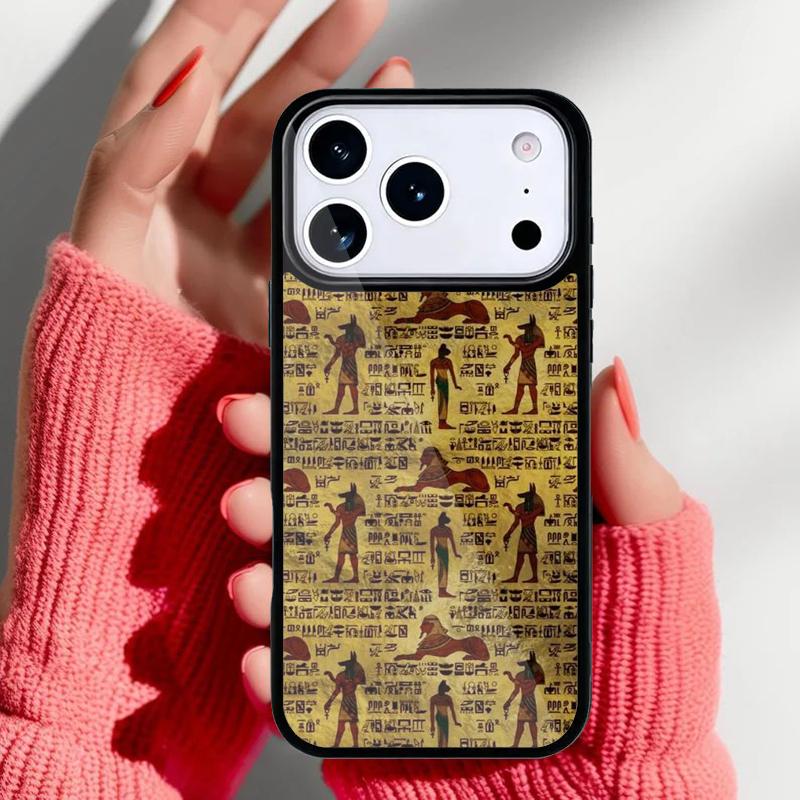 Egyptian-Hieroglyphics Phone Case for iPhone 17 16 15 14 13 Pro Max Back Cover for 12 11 Pro Coque