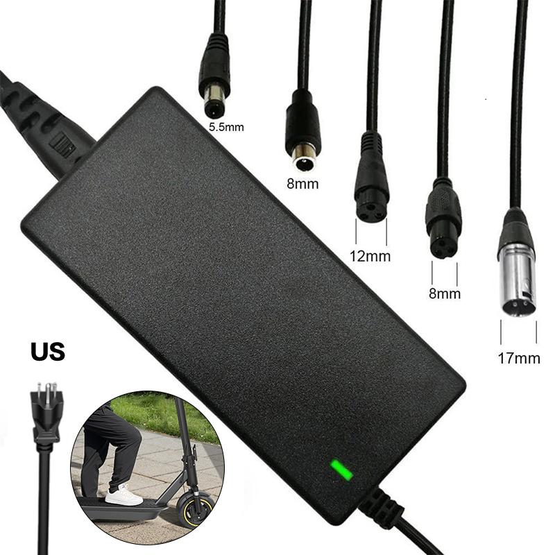 Зарядное устройство для электросамоката 42 В 2 А с маркировкой CE, сменное, для зарядки гироскутера 36 В, с 5 вилками