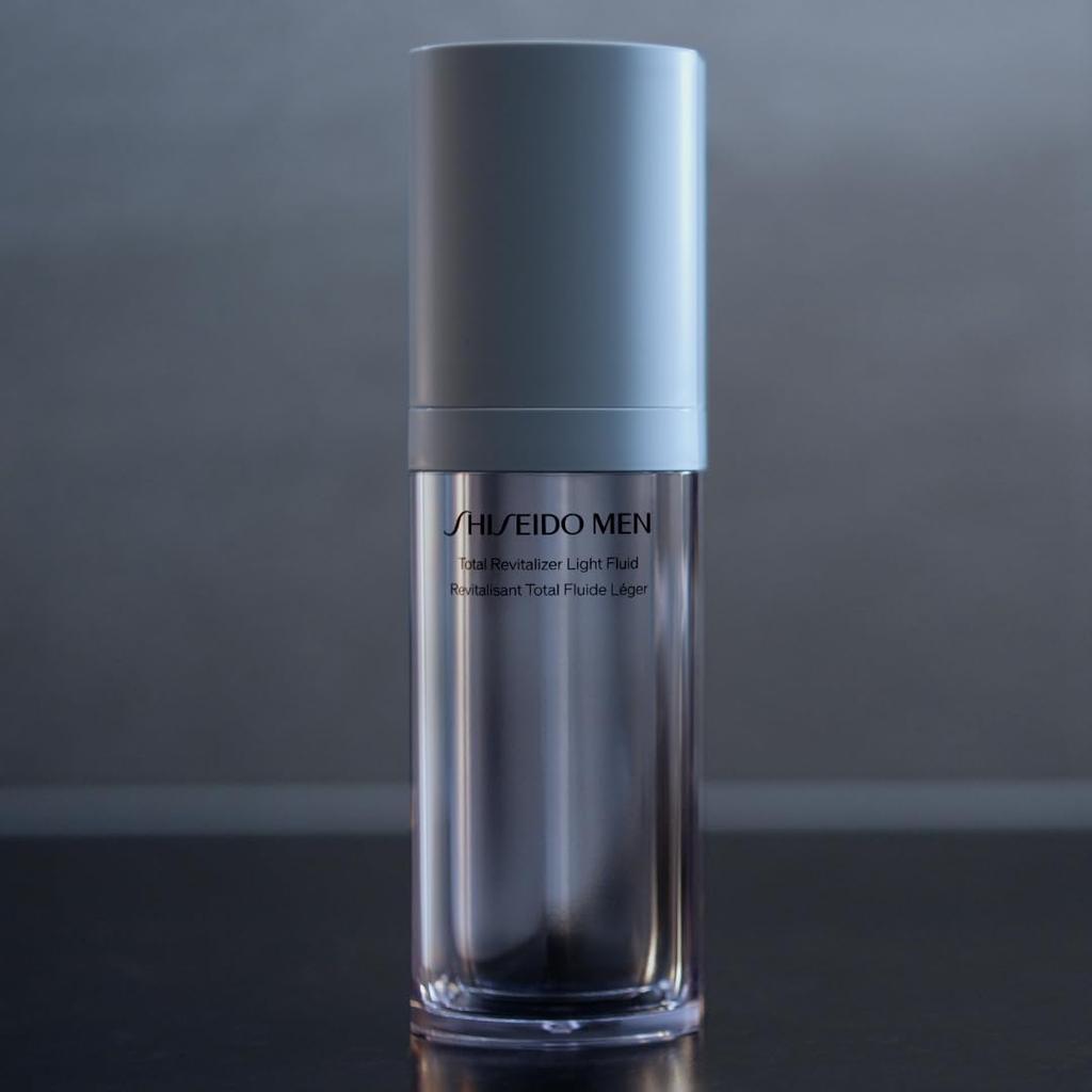 Shiseido Men Total R Light Fluid N Увлажняющий лосьон для для Увлажнения Цитрусовый и Бамбуковый Зеленый Мужской, 70 мл, Мужская Кожа, Уход за Кожей, Высокоэффективный