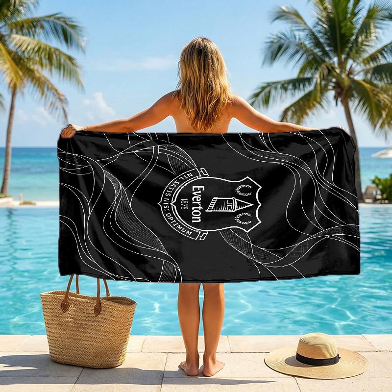 Everton Football Beach Towel Soft Microfiber Summer Towel Quick Dry Absorbent Towel for Beach Swimming Pool Travel