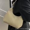2025 new fashion underarm bag Korean version of handbag shoulder bag soft leather large capacity niche solid color tote bag for women