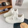 B-9388 спортивный стиль платформа белые туфли женская обувь 2024 осень новая обувь в стиле Гонконга ретро кеды повседневные ins тренд