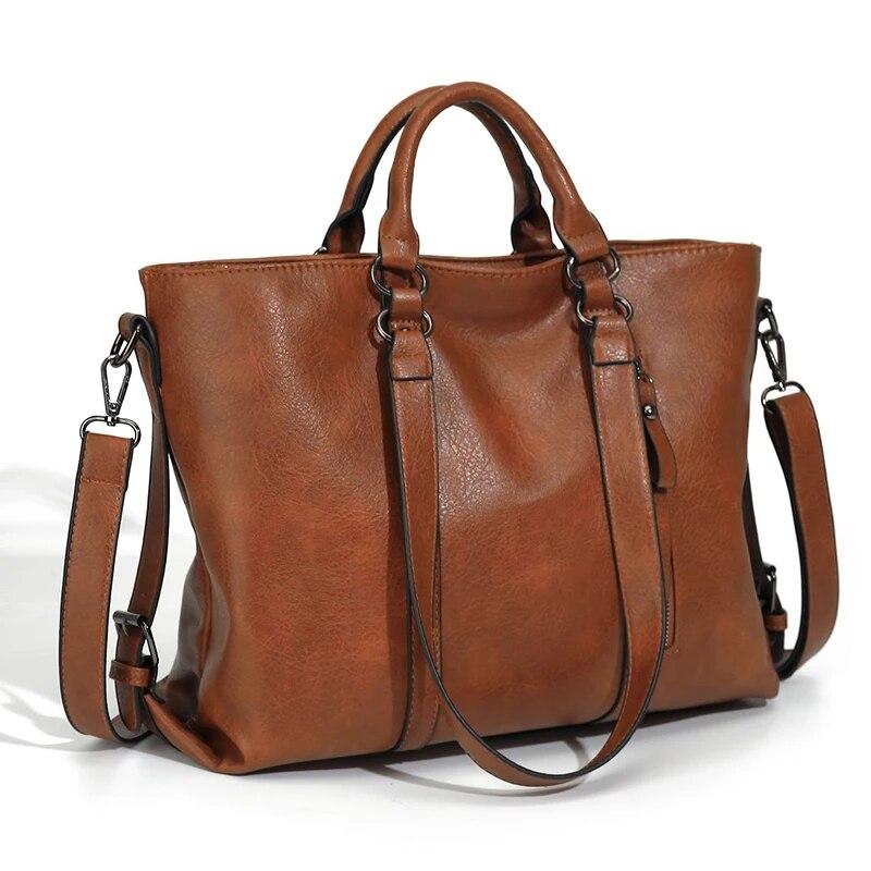 Vintage Leather Tote Bag for Women Handle Bag Designer Handbag VIntage Crossbody Bag Handle Bag