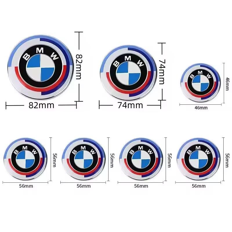 7 шт./компл. Логотип 50-летия автомобиля для BMW G30 G31 G38 G11 G12 G20 G28 F10 F48 F49 G01 F20 F21 F22 Крышка для украшения колесного диска