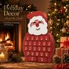 Wooden Countdown Calendar Santa Snowman Advent Calendar, 24-Day Box with Tabletop Decor Numbered Drawers, Christmas Decor, Candy Mini Figurine Storage