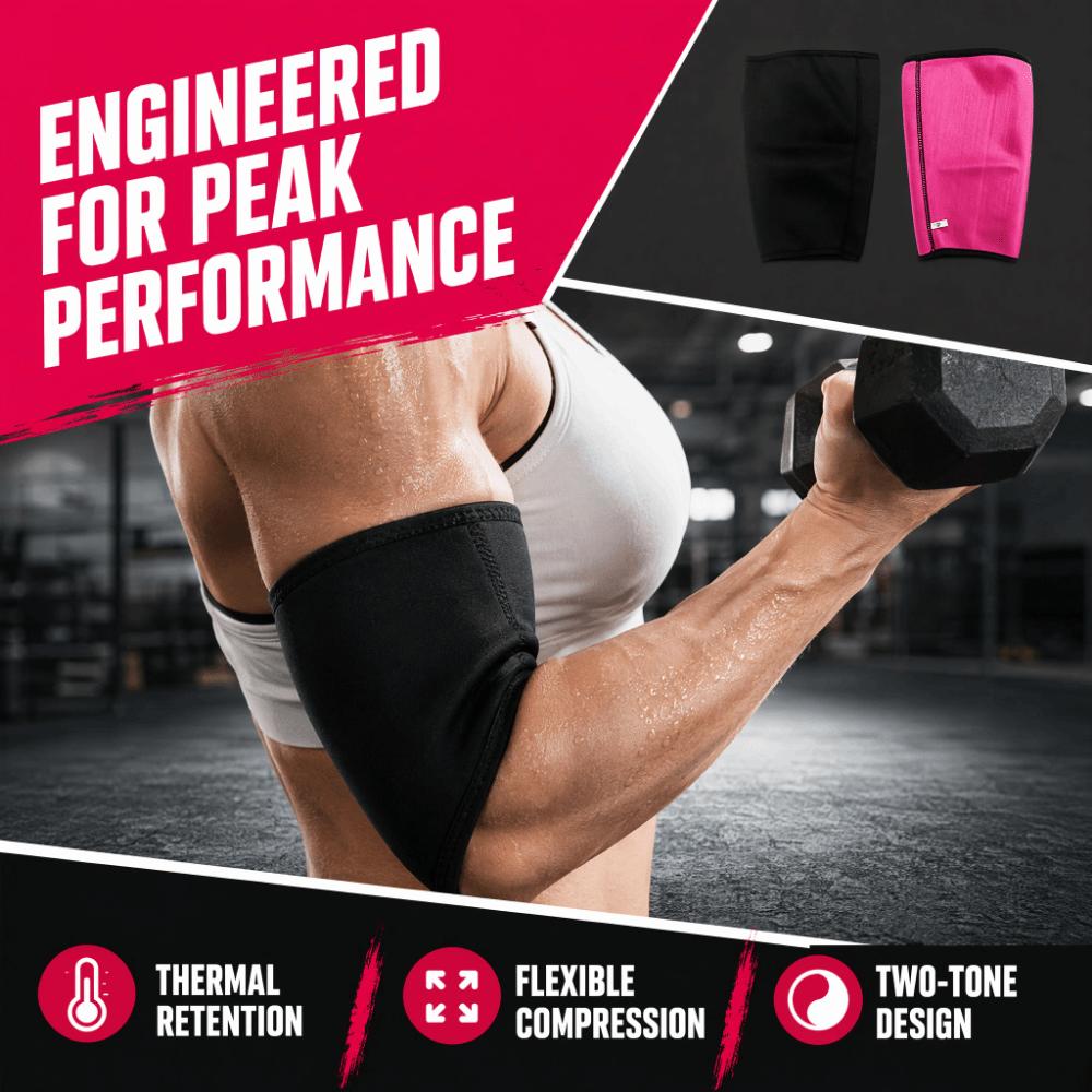 2pcs Sweat Enhancing Arm Trimmer Bands Fat Burning Compression Arm Bands  Fitness Training
