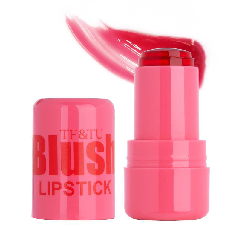 Jelly Blush Stick - 3-in-1 Multi-Functional Cream - Lipstick, Blush, and Cheek Tint - Bouncy, Natural Color-Changing, Brightening Makeup