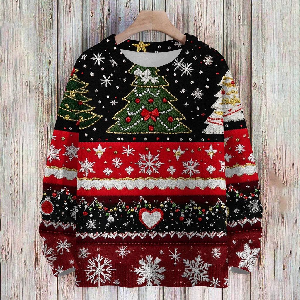 Рождественские толстовки для детей, вязаные свитера для мальчиков и девочек, симпатичные рубашки, осенние свитера с круглым вырезом, топы