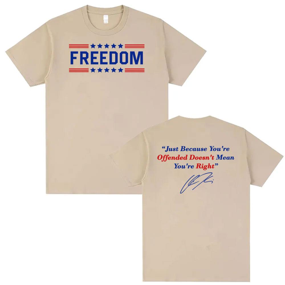 Justice for Charlie Kirk Freedom Tshirts for Unisex Women Harajuku Fashion Aesthetic Tshirt Summer High Quality Oversized T Shirt