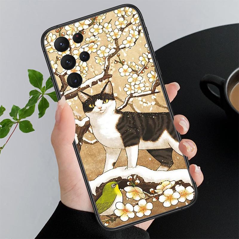 Cartoon Cat Phone Case For Samsung A52S A21S A33 A23 A13 A14 A32 A52 A53 A54 A51 A71 A15