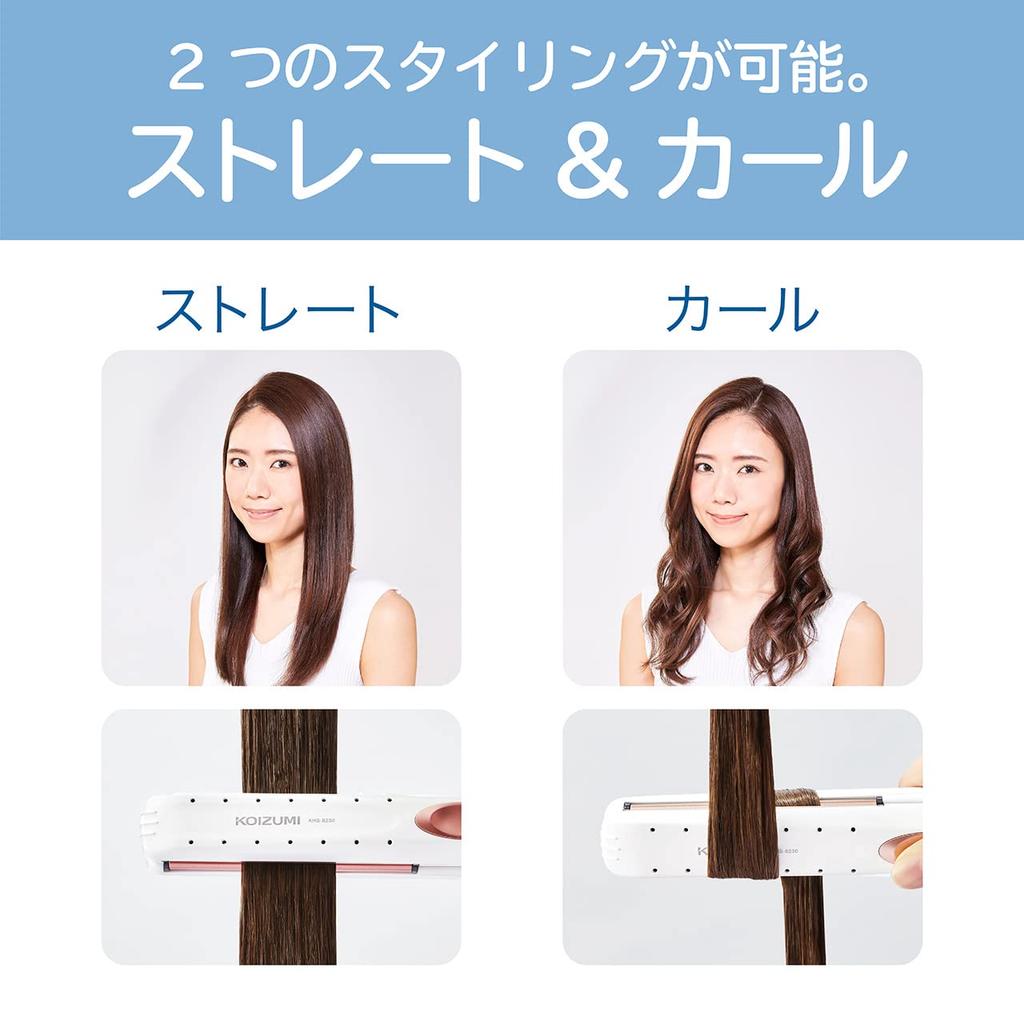 Koizumi Прямые волосы Температура Скорость Отрицательный Доступно Черный Утюжок, 5-уровневая регулировка, Нагрев, Ион, Зарубежный, KHS-8230/K