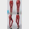 Women's High-Waist Leather Leggings: Fashionable Korean-Style, Shiny Slim Fit for Autumn/Winter.