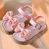 Girls' Sandals Bowknot Versatile Outdoor Soft-soled Beach Sandals