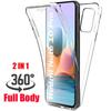 Прозрачный силиконовый двусторонний чехол для iPhone, Samsung, Huawei и др