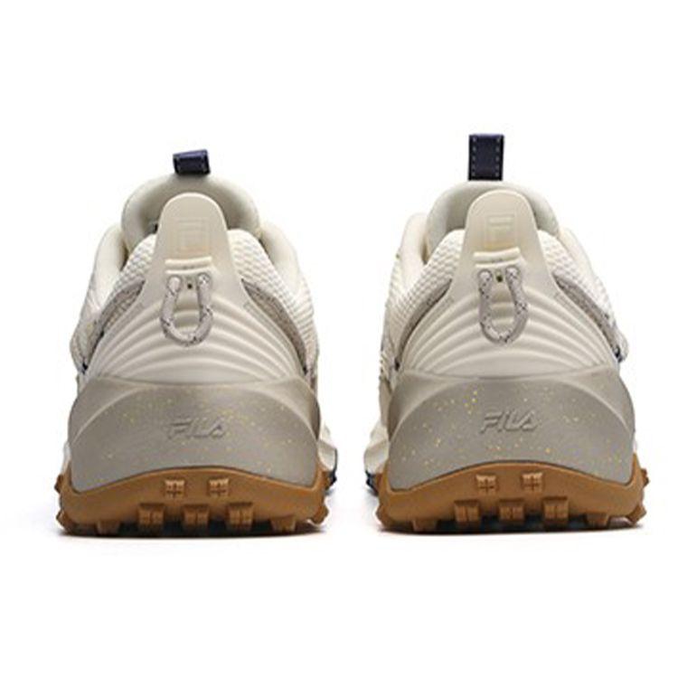 Fila Comfortable Fabric Shock Absorbing Wear Resistant Breathable Lightweight Low Top Running Shoes Men Sneaker Off-White A12M142208FWW