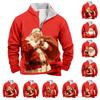 Men's Christmas Stand-up Collar Sweatshirt, Hot-selling Outdoor Casual Top With  Collar